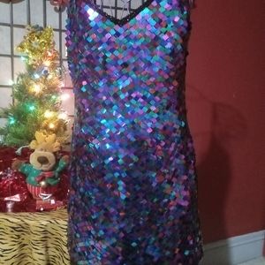 Vintage Niteline Colorful Sequin Dress